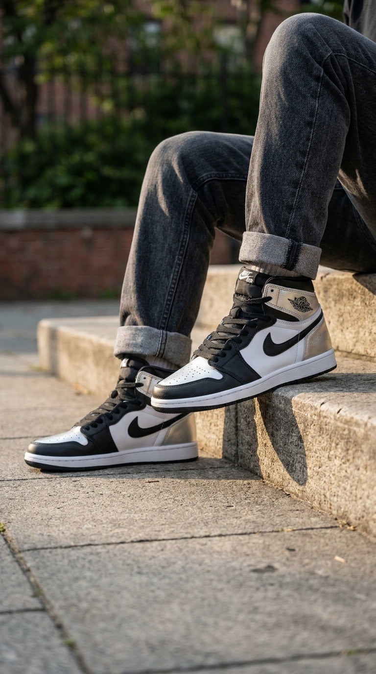 JORDAN 1 HIGH x SILVER TOE