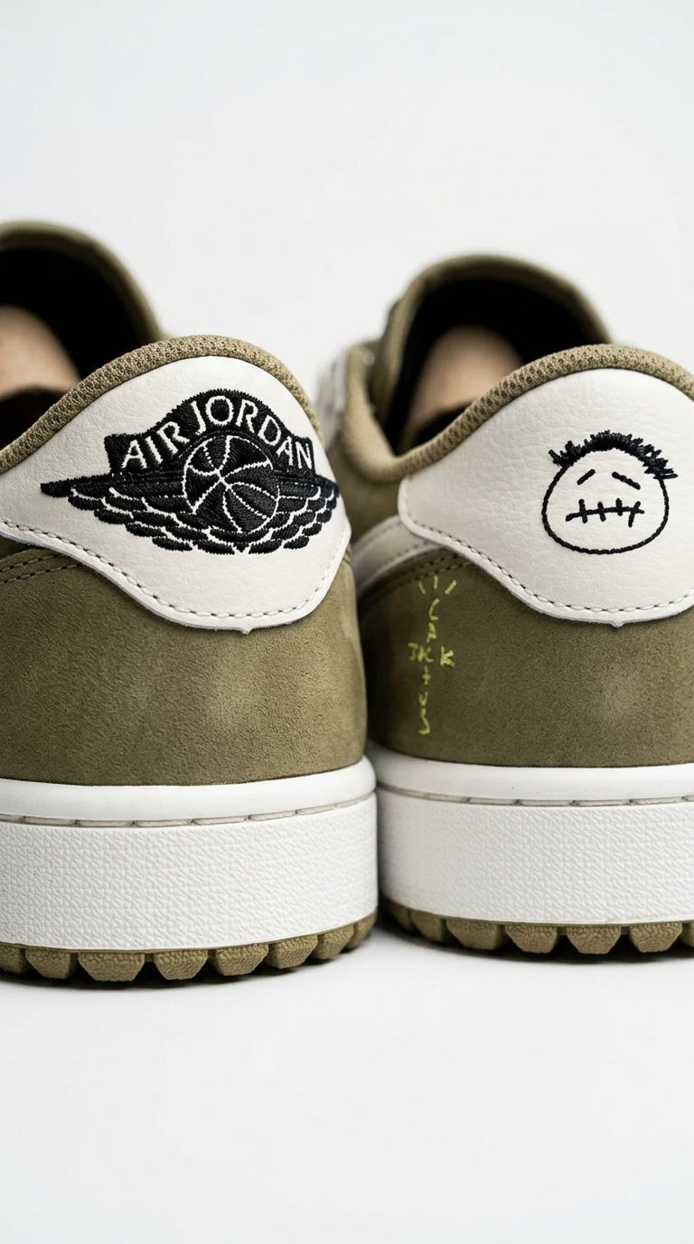 JORDAN 1 LOW GOLF x TRAVIS SCOTT NEUTRAL OLIVE