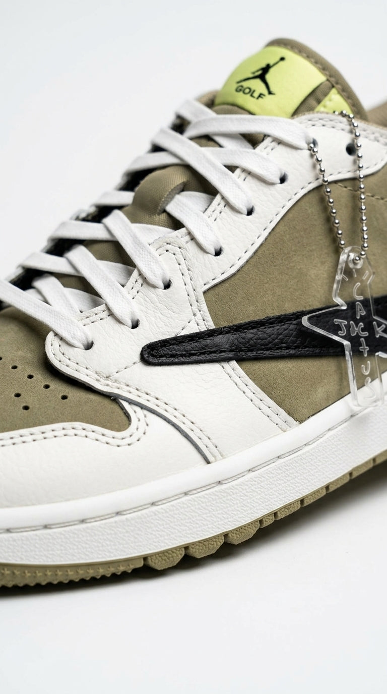 JORDAN 1 LOW GOLF x TRAVIS SCOTT NEUTRAL OLIVE