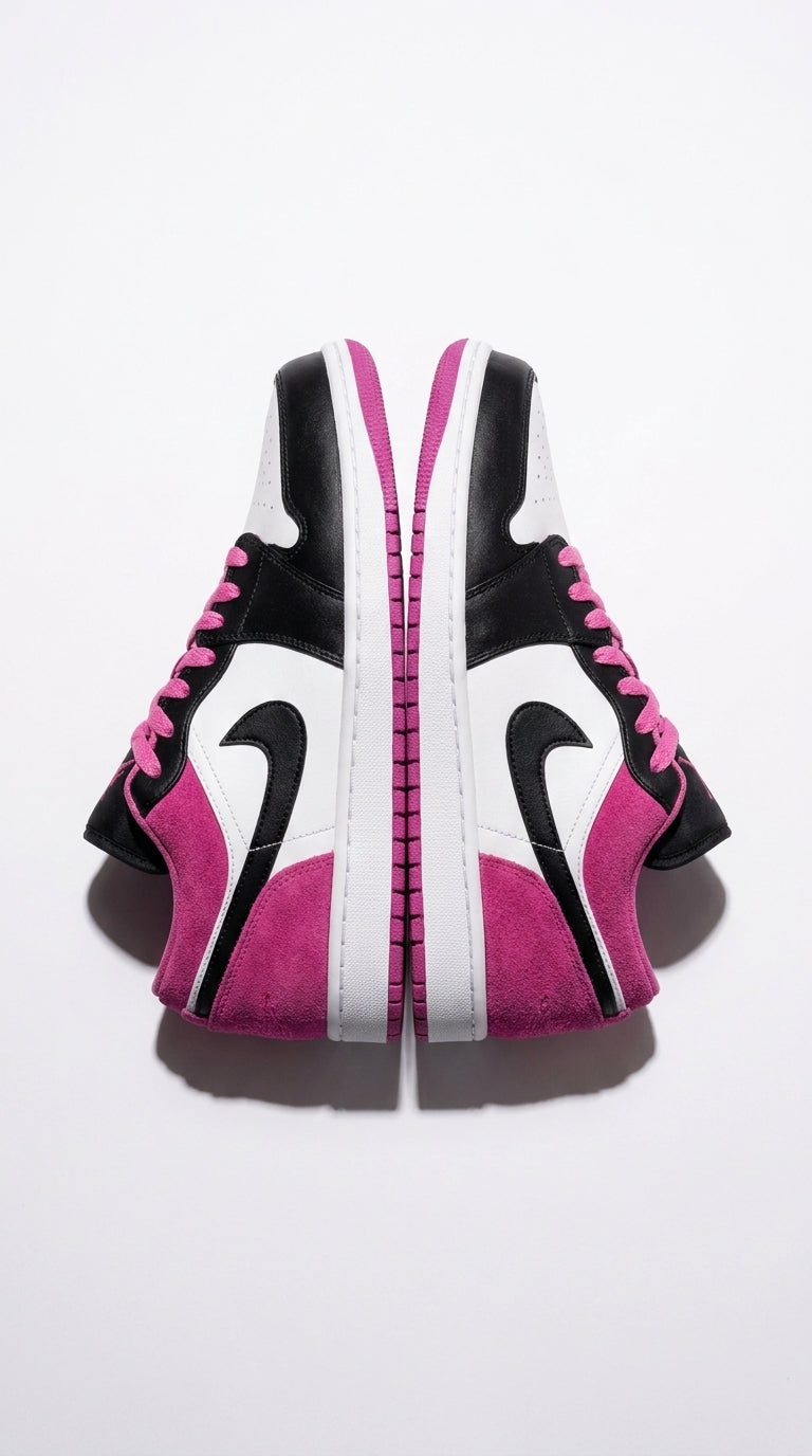 JORDAN 1 LOW x BLACK ACTIVE FUCHSIA
