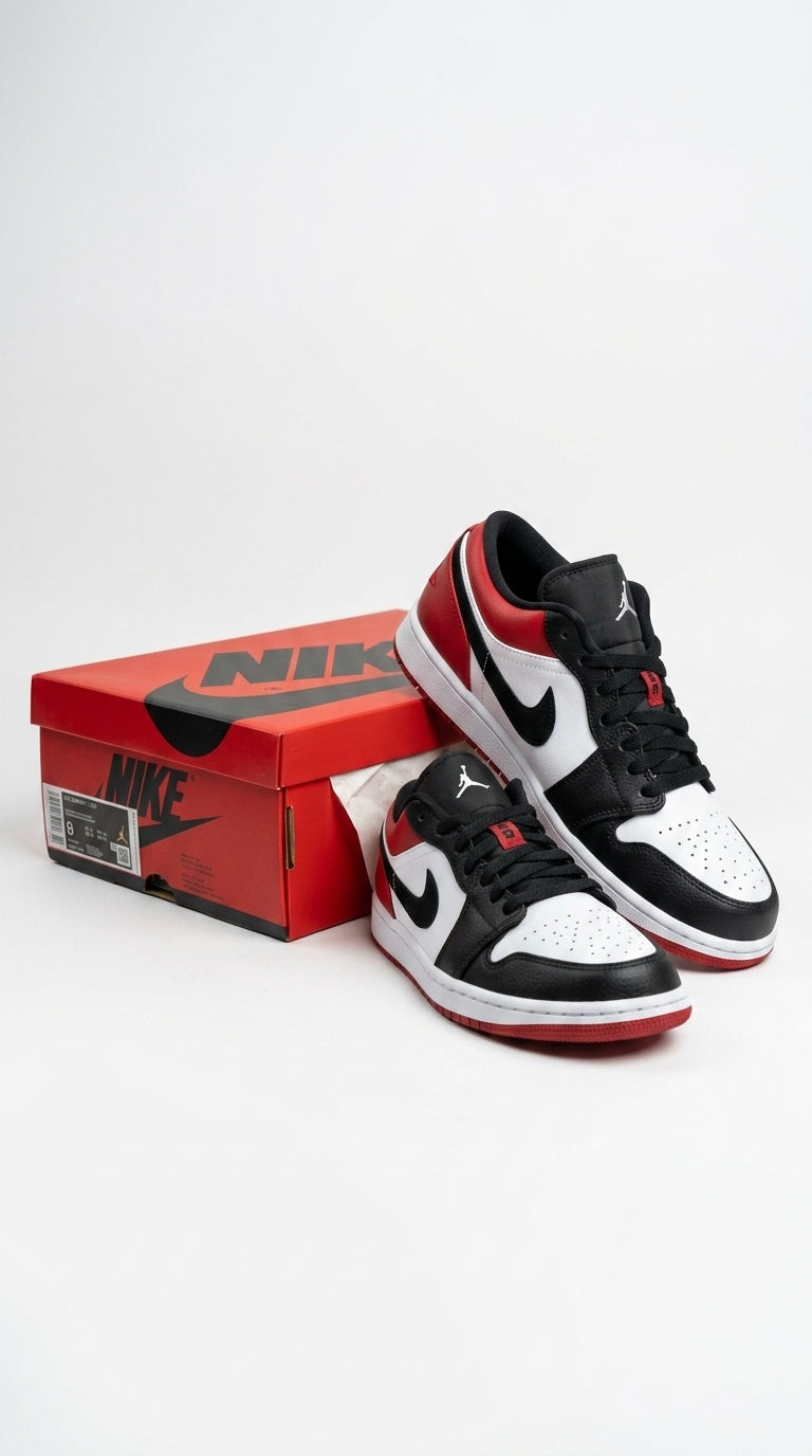 JORDAN 1 LOW x BRED TOE
