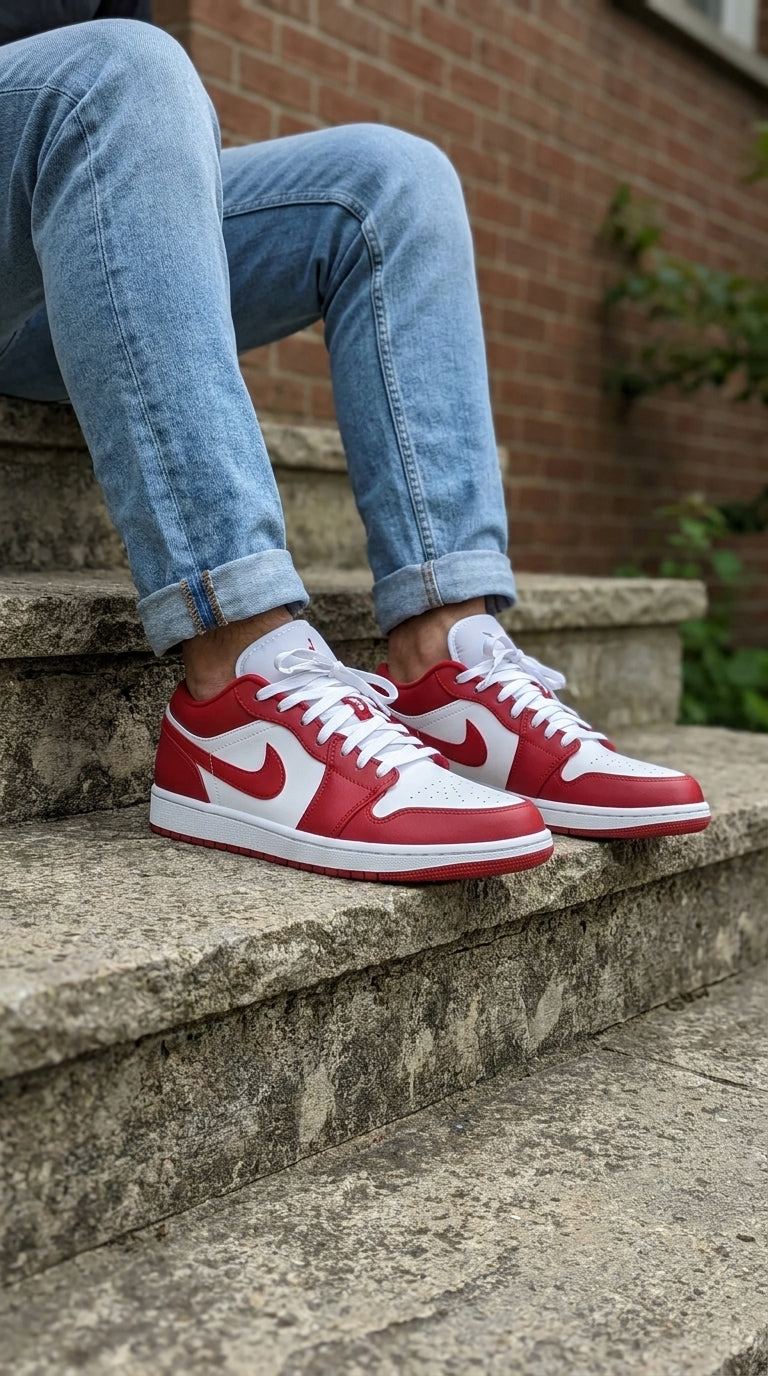 JORDAN 1 LOW x GYM RED WHITE