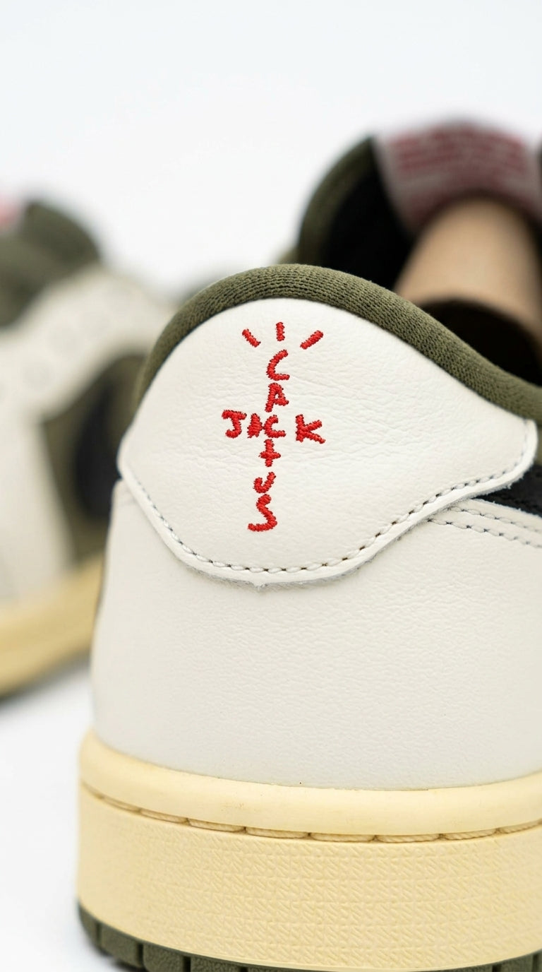 JORDAN 1 LOW x TRAVIS SCOTT OLIVE