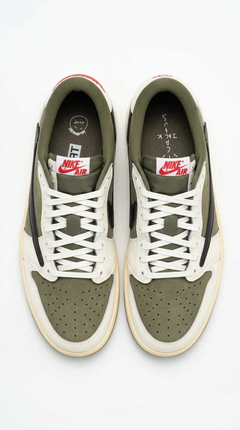 JORDAN 1 LOW x TRAVIS SCOTT OLIVE