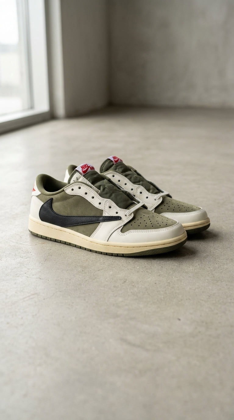 JORDAN 1 LOW x TRAVIS SCOTT MEDIUM OLIVE