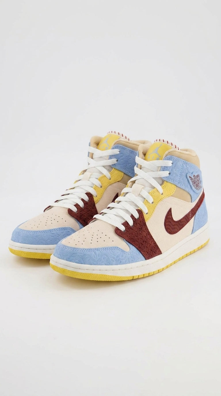JORDAN 1 MID SE x FEARLESS MAISON CHATEAU ROUGE