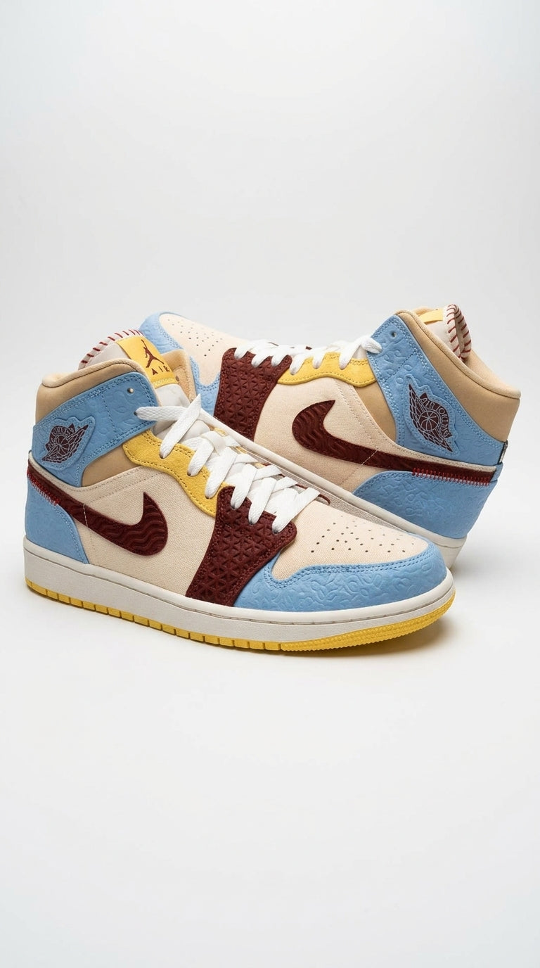 JORDAN 1 MID SE x FEARLESS MAISON CHATEAU ROUGE