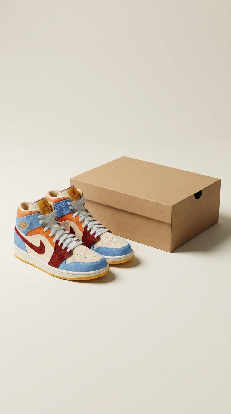 JORDAN 1 MID SE x FEARLESS MAISON CHATEAU ROUGE