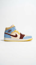 JORDAN 1 MID SE x FEARLESS MAISON CHATEAU ROUGE
