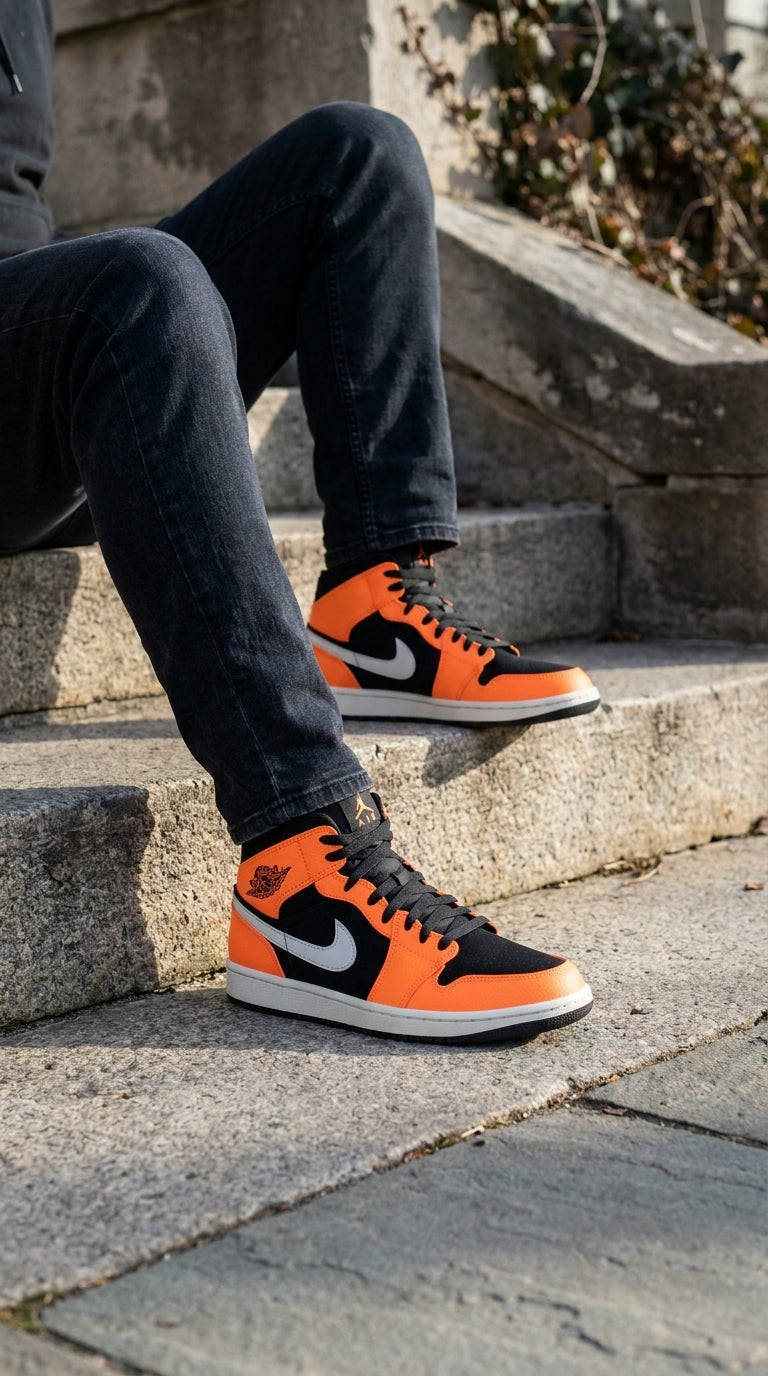 JORDAN 1 MID x BLACK CONE