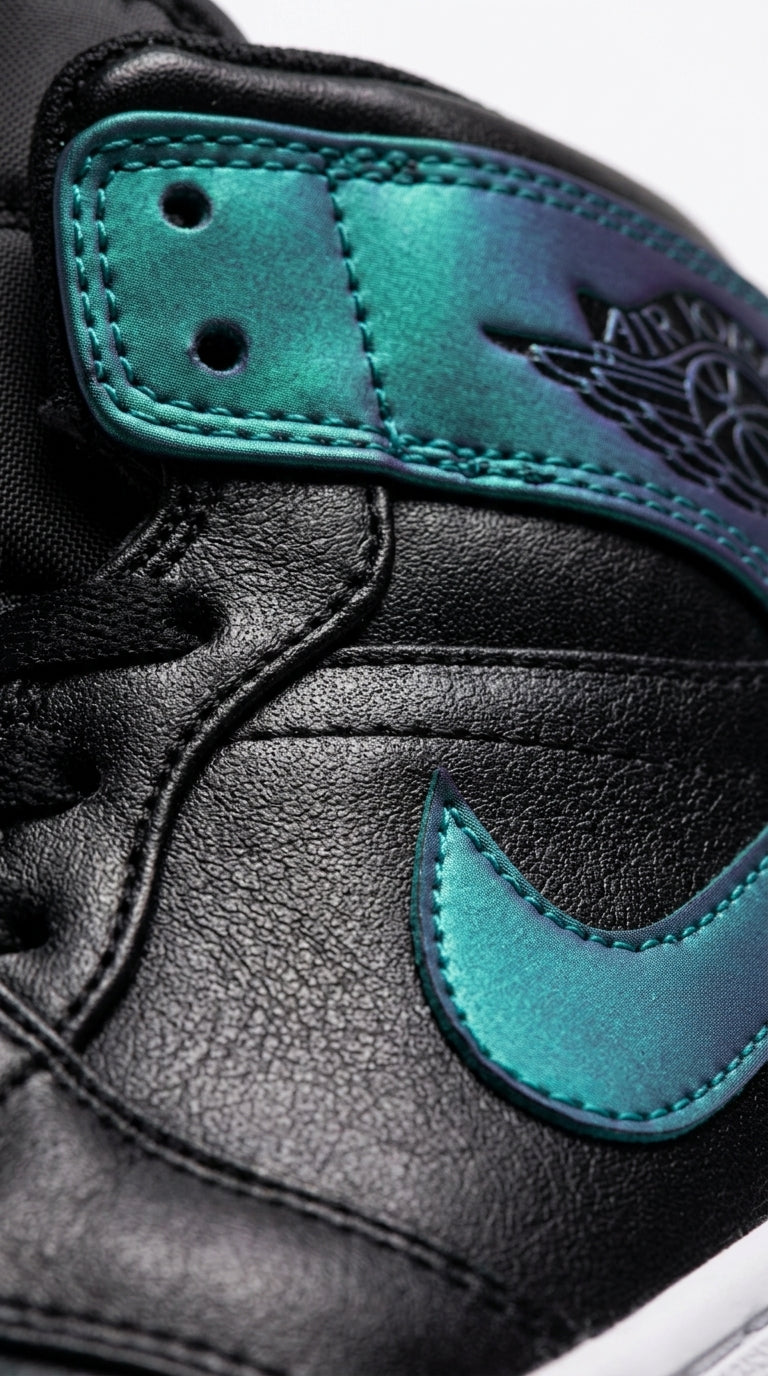 JORDAN 1 MID x IRIDESCENT BLACK
