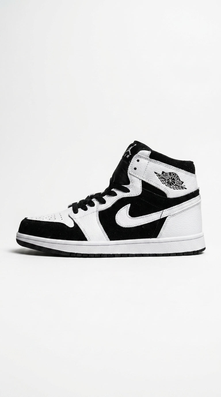 JORDAN 1 MID x WHITE BLACK