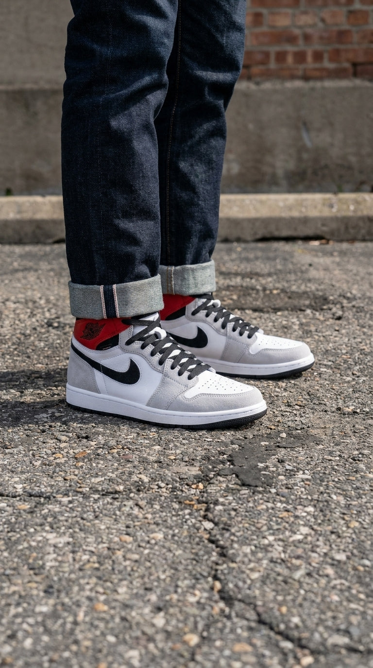 JORDAN 1 RETRO HIGH x LIGHT SMOKE GREY