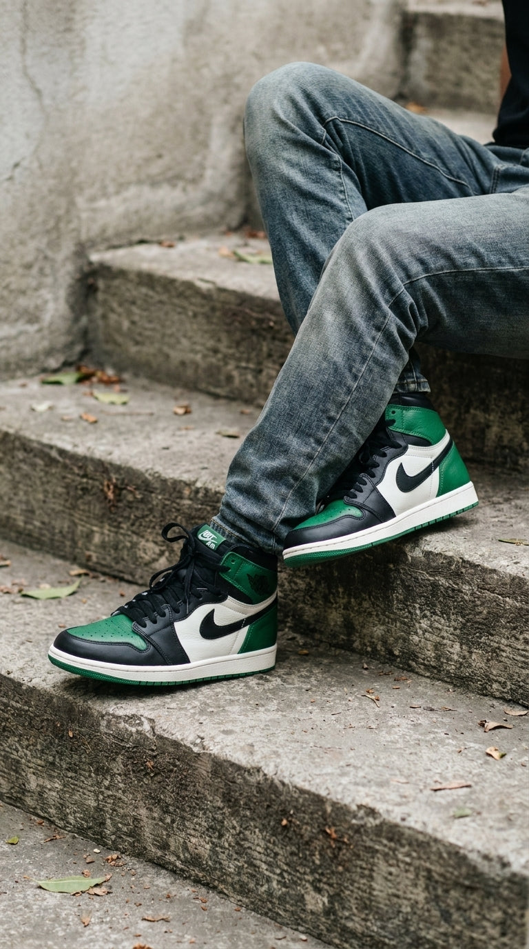 JORDAN 1 RETRO HIGH x PINE GREEN