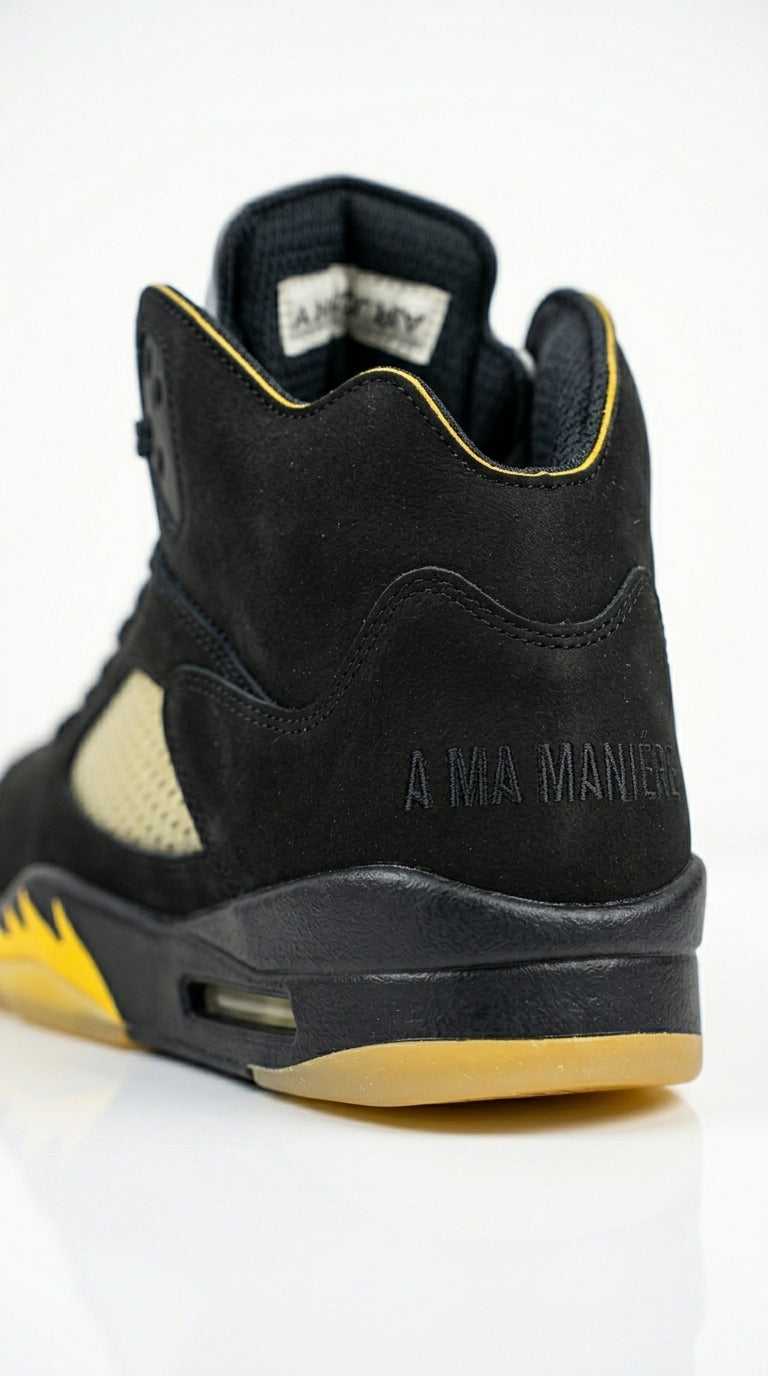 Jordan 5 Black and Yellow