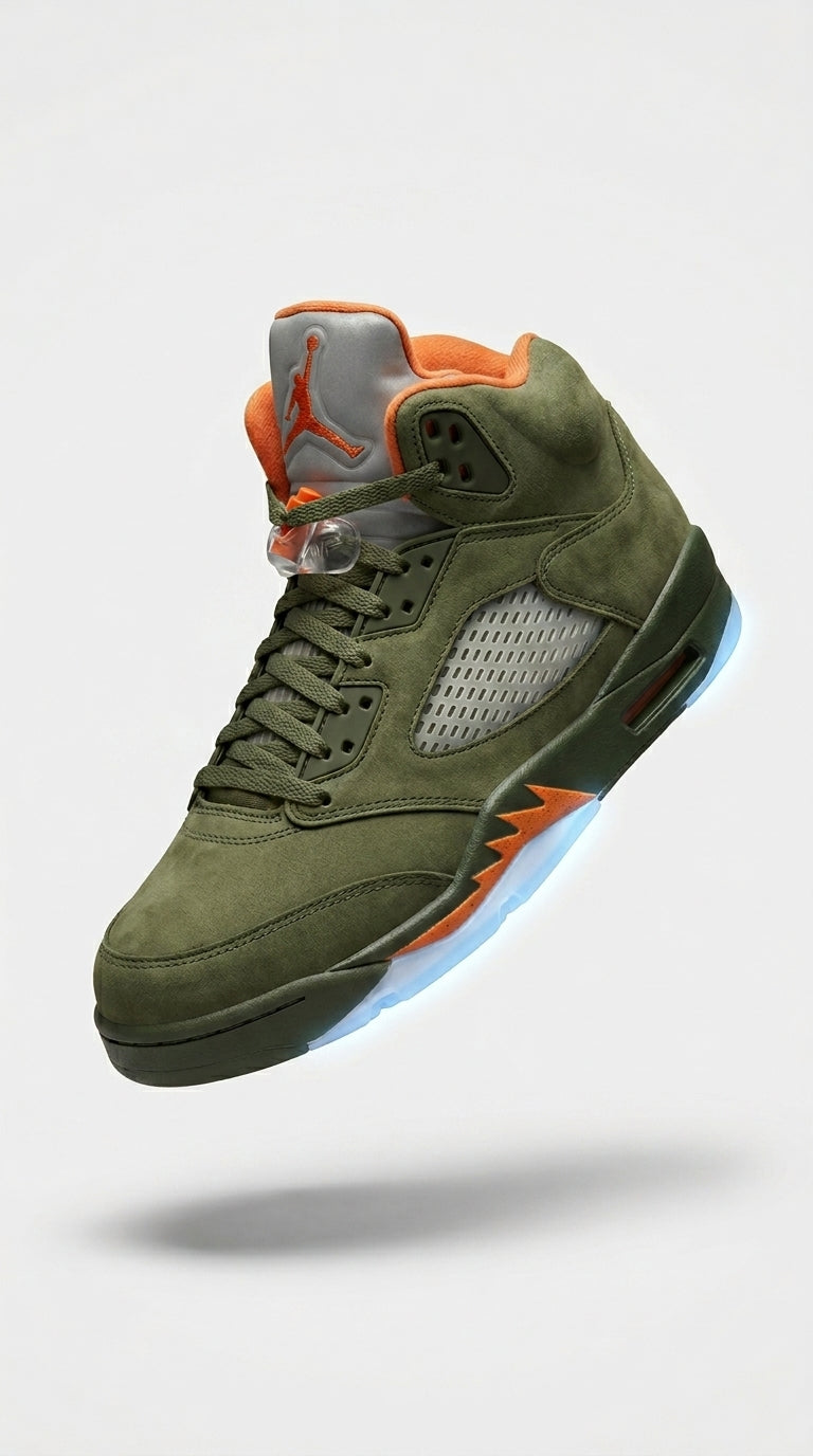 Jordan 5 green and orange