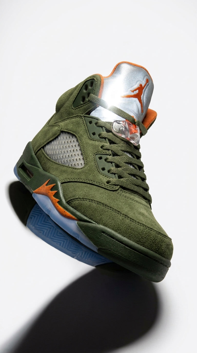 Jordan 5 green and orange