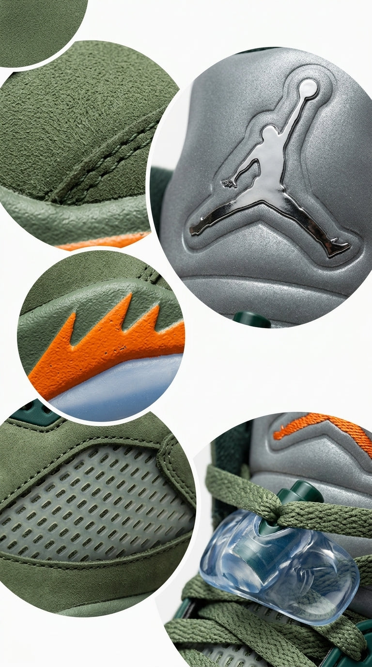 Jordan 5 green and orange