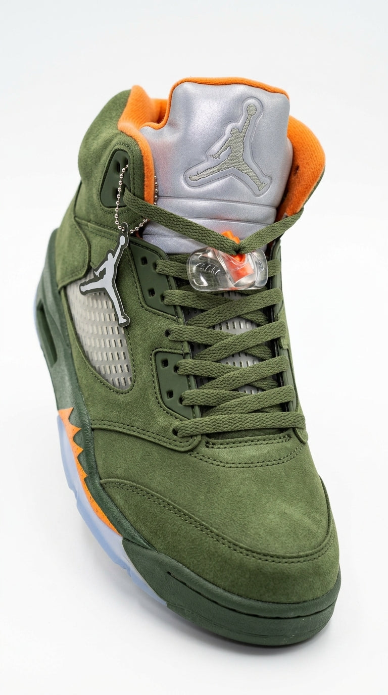 Jordan 5 green and orange