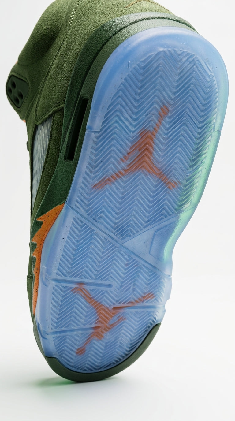 Jordan 5 green and orange