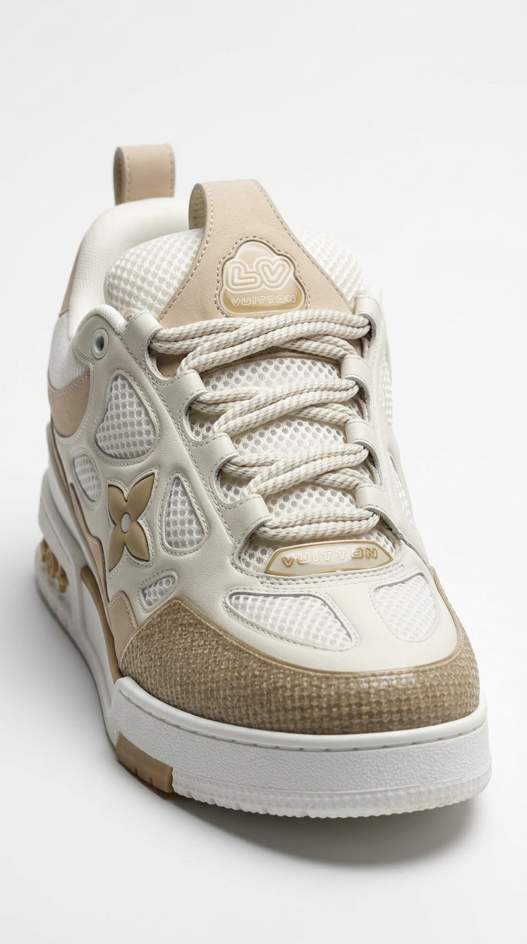 LV SKATE SNEAKER BEIGE WHITE