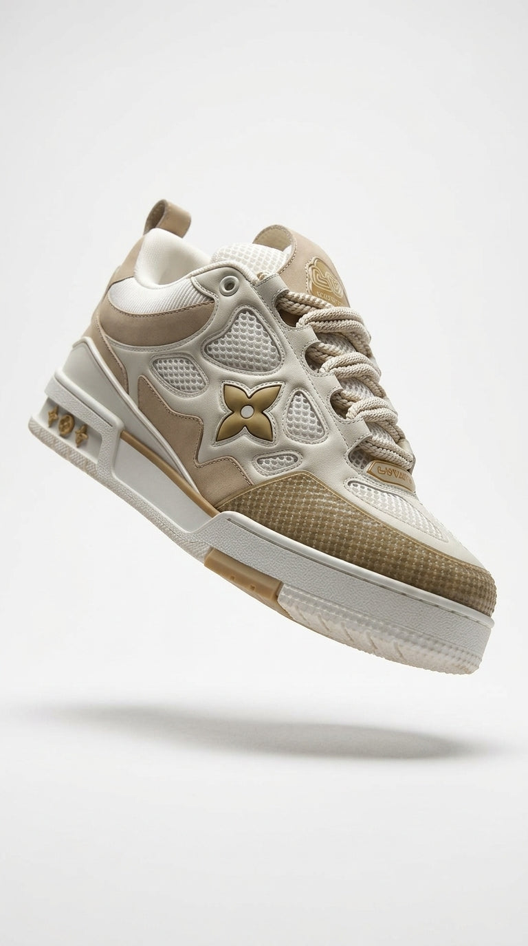 LV SKATE SNEAKER BEIGE WHITE