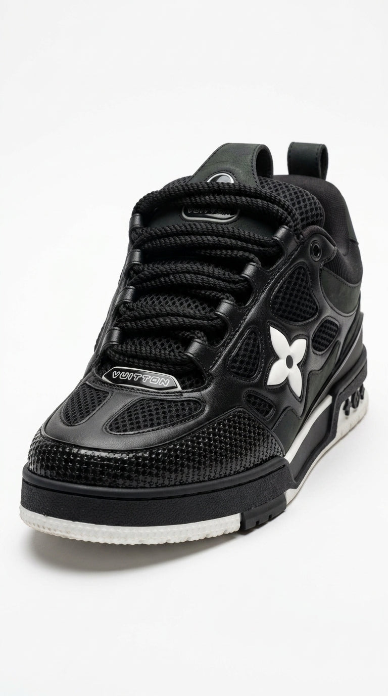 LV SKATE SNEAKER WHITE BLACK