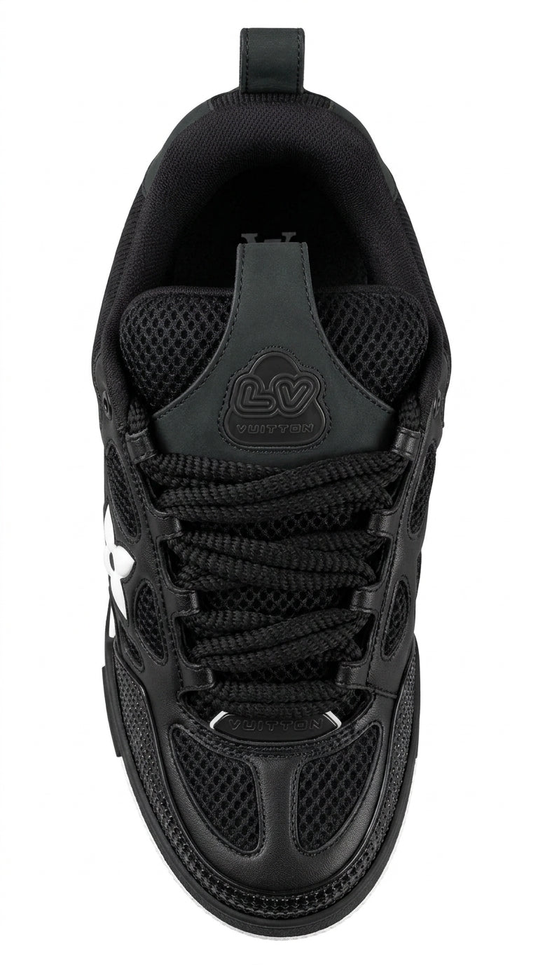 LV SKATE SNEAKER WHITE BLACK