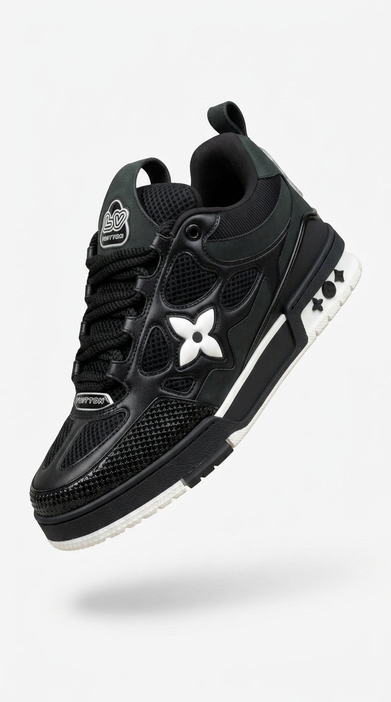 LV SKATE SNEAKER WHITE BLACK