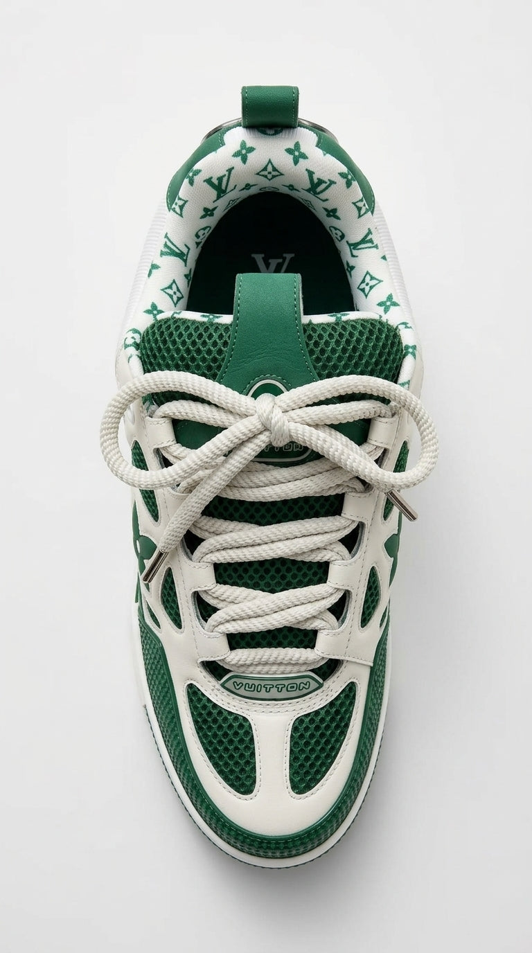 LV SKATE SNEAKER GREEN WHITE