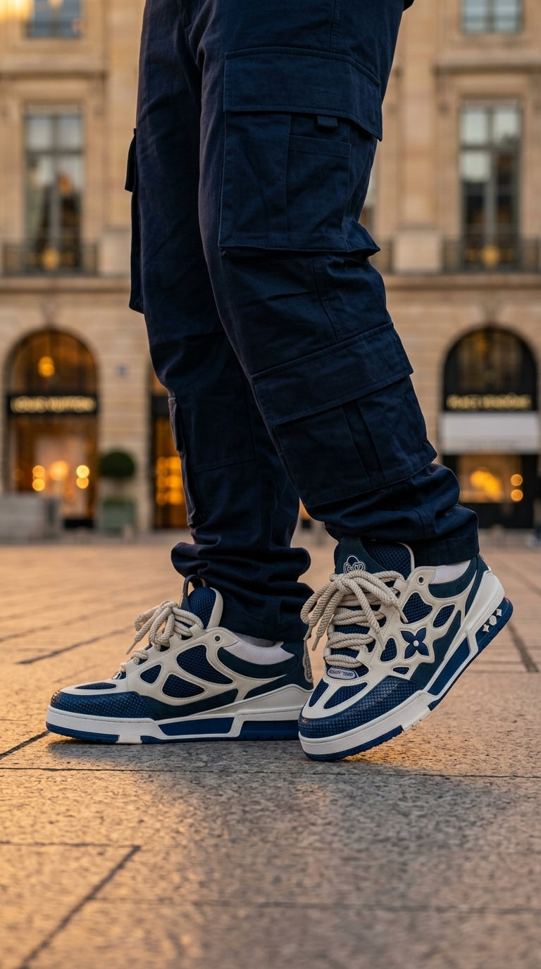 LV SKATE SNEAKER MARINE WHITE