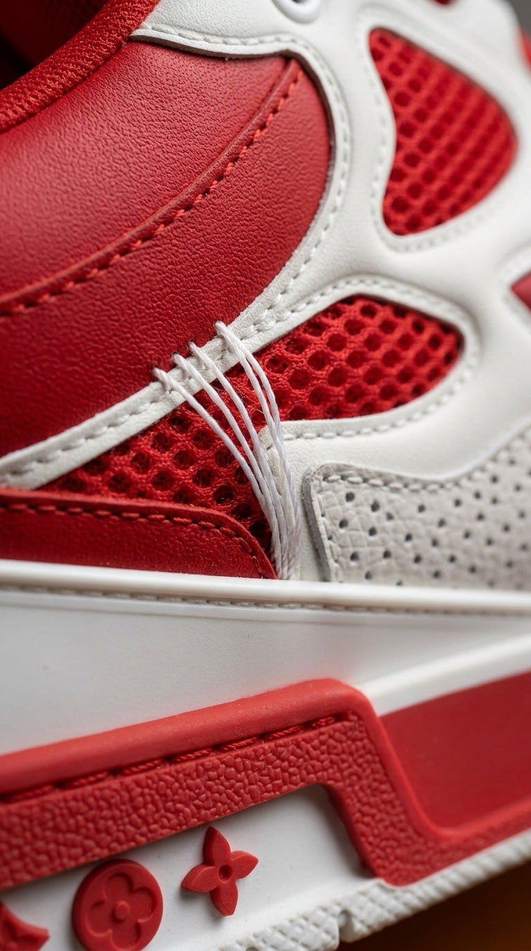 LV SKATE SNEAKER RED WHITE