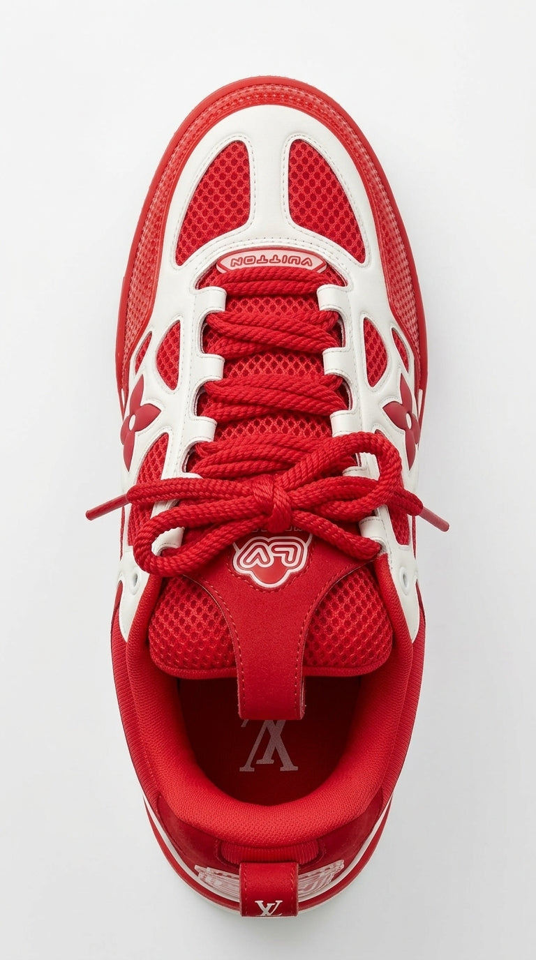 LV SKATE SNEAKER RED WHITE