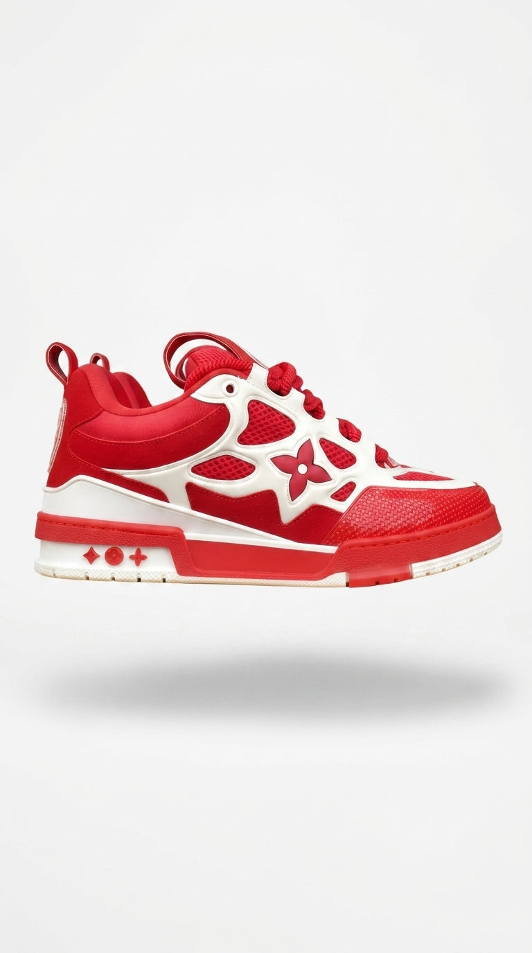 LV SKATE SNEAKER RED WHITE