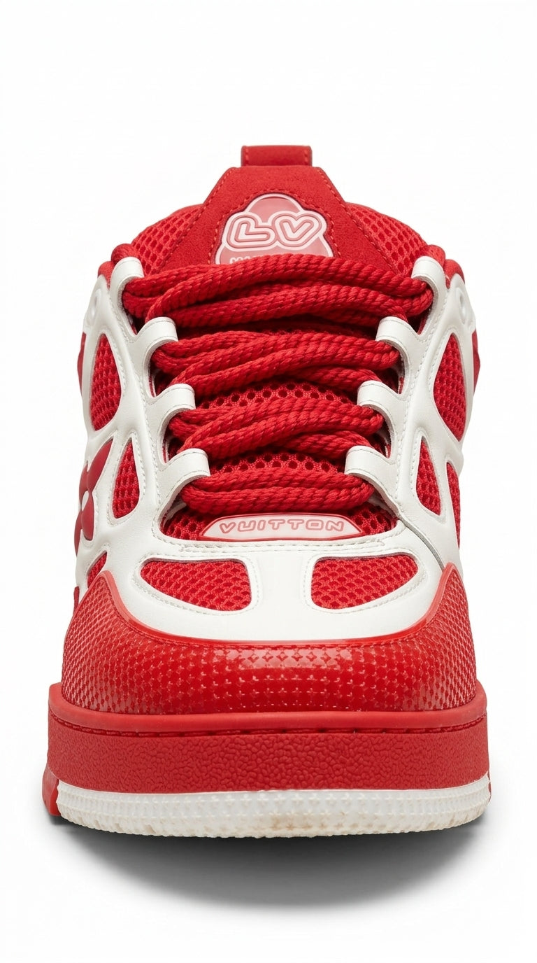 LV SKATE SNEAKER RED WHITE