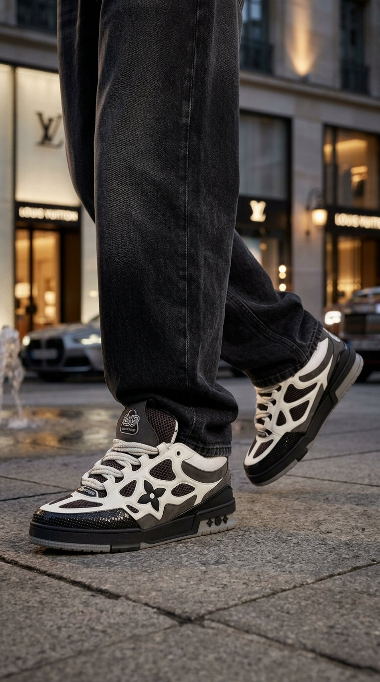 LV SKATE SNEAKER BLACK WHITE