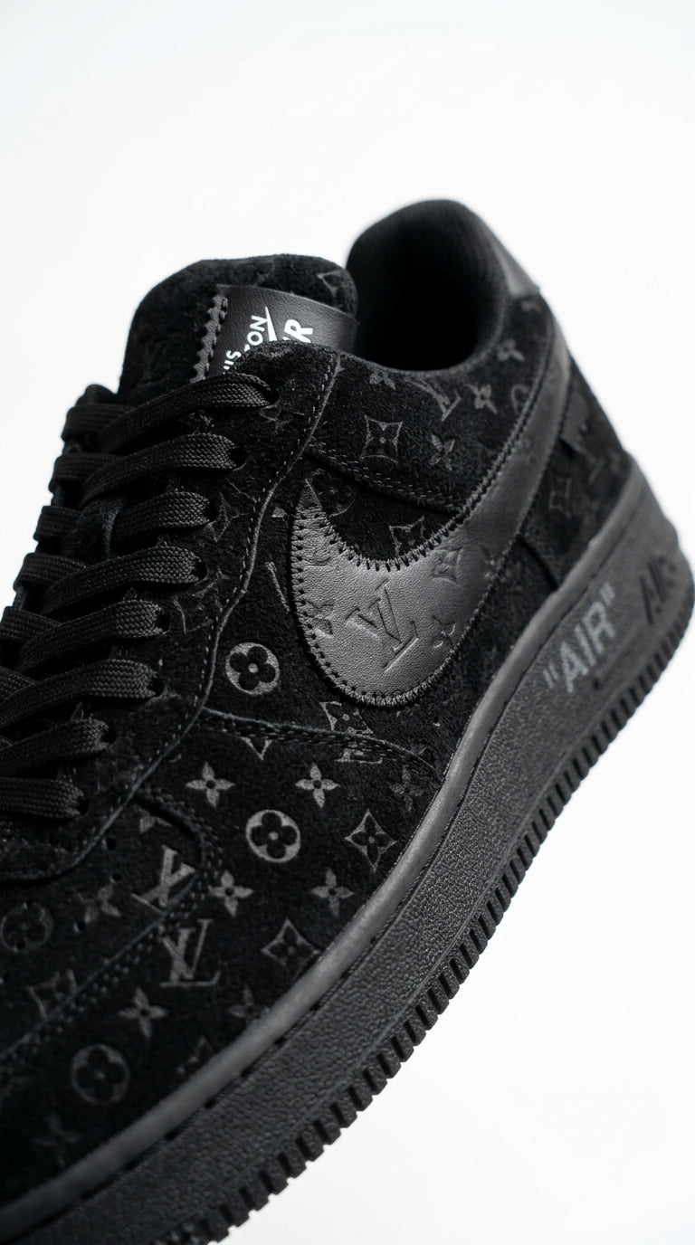 NIKE AIR FORCE 1 x LOUIS VUITTON BLACK/BLACK