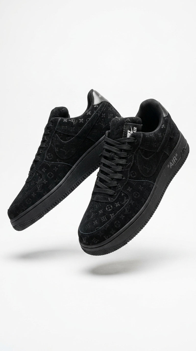 NIKE AIR FORCE 1 x LOUIS VUITTON BLACK/BLACK