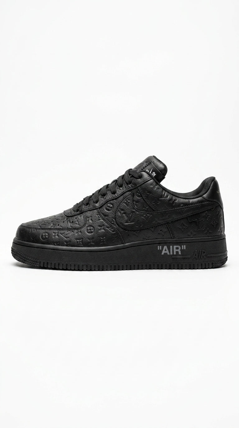 NIKE AIR FORCE 1 x LOUIS VUITTON BLACK/BLACK
