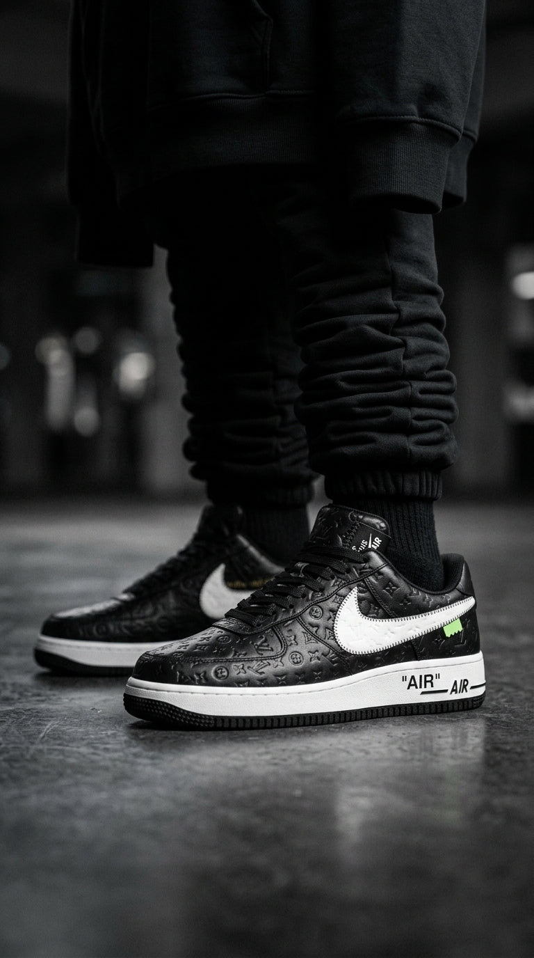 NIKE AIR FORCE 1 x LOUIS VUITTON BLACK