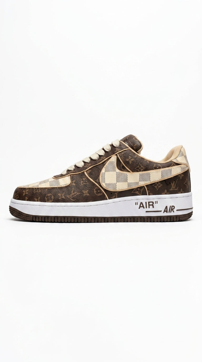 NIKE AIR FORCE 1 x LOUIS VUITTON BROWN