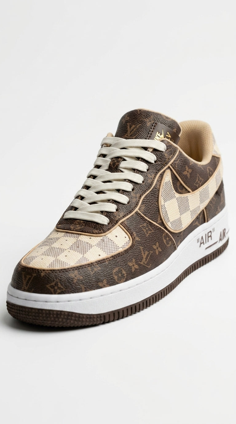 NIKE AIR FORCE 1 x LOUIS VUITTON BROWN