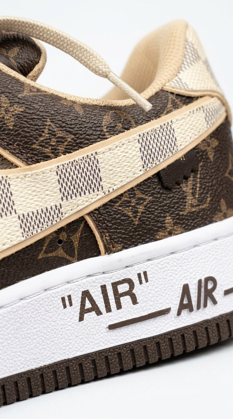 NIKE AIR FORCE 1 x LOUIS VUITTON BROWN