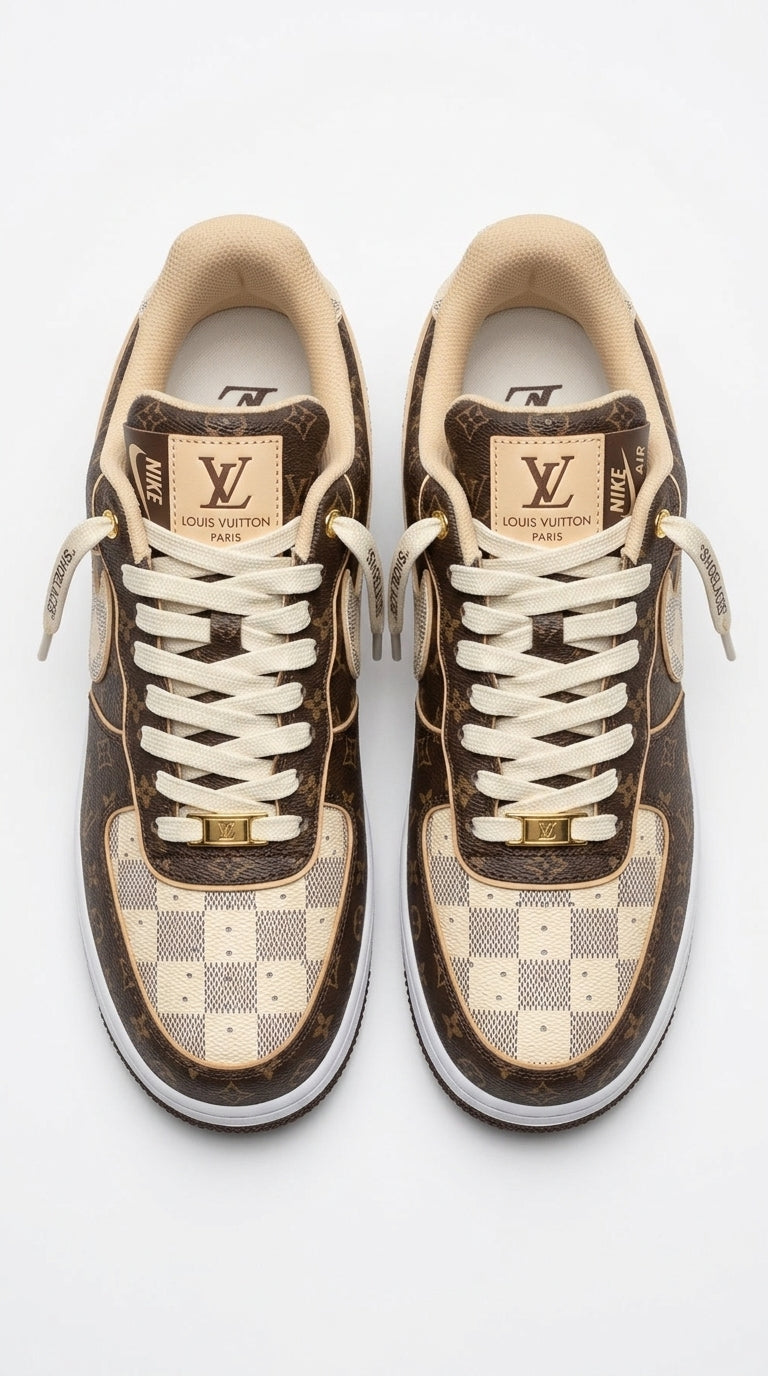 NIKE AIR FORCE 1 x LOUIS VUITTON BROWN