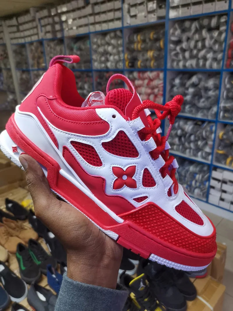 LV SKATE SNEAKER RED WHITE
