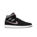JORDAN 1 MID x BLACK PARTICLE GREY GYM RED