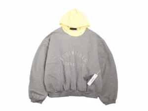 Fear of God Essentials Hoodie - Grey with Yellow Hood
