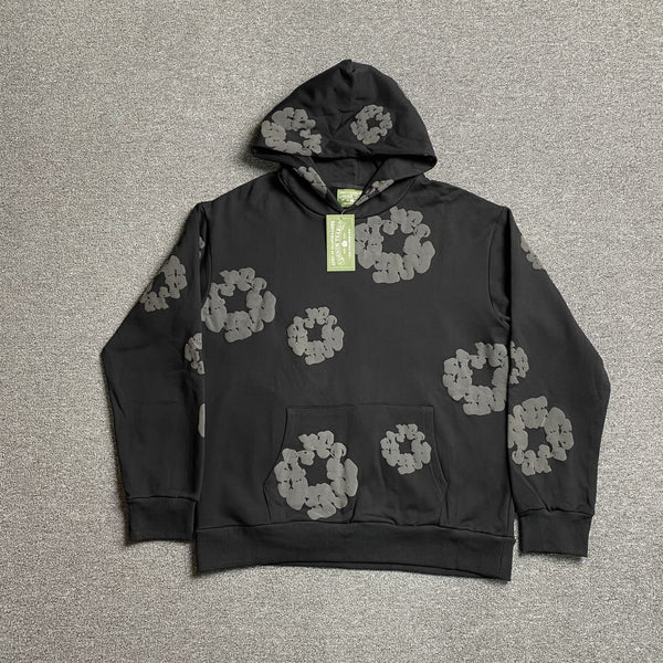 DENIM TEARS COTTON WREATH HOODIE BLACK