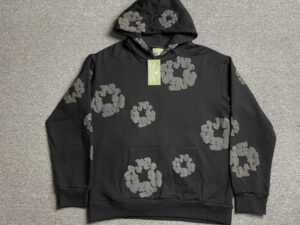 DENIM TEARS COTTON WREATH HOODIE MONOCHROME BLACK