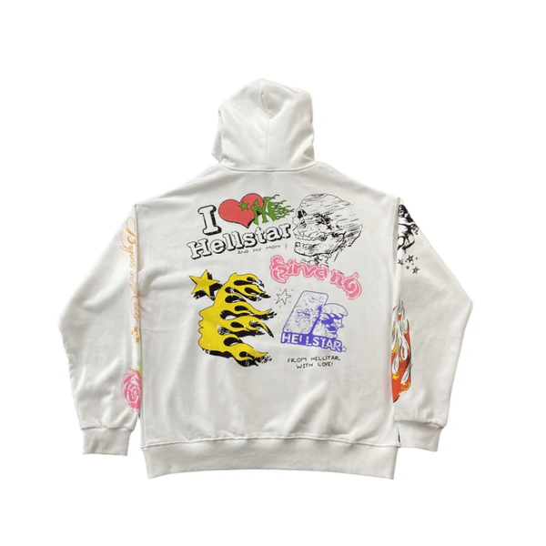 Hellstar White Hoodie